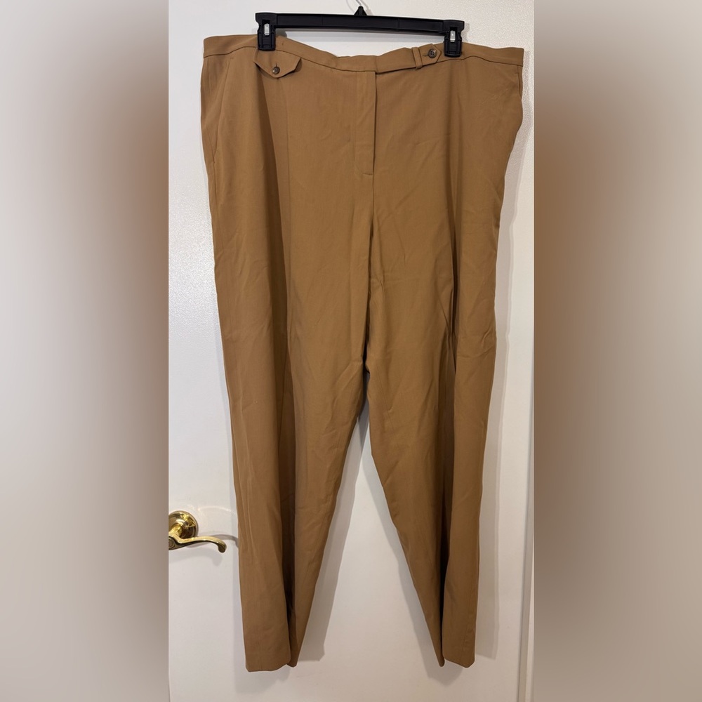 Ralph Lauren Tan High-Waist Tailored Pants
